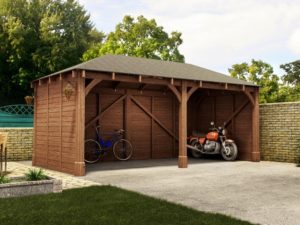carport pour motos et mobiliers de jardin